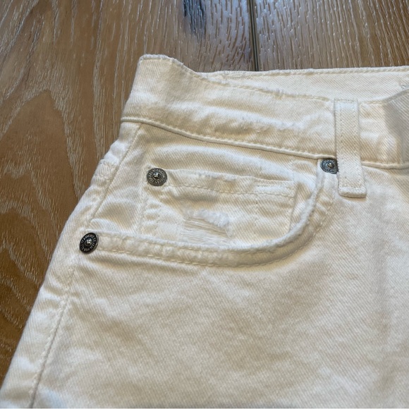 7 For All Man Kind White Denim Short - Picture 3 of 14